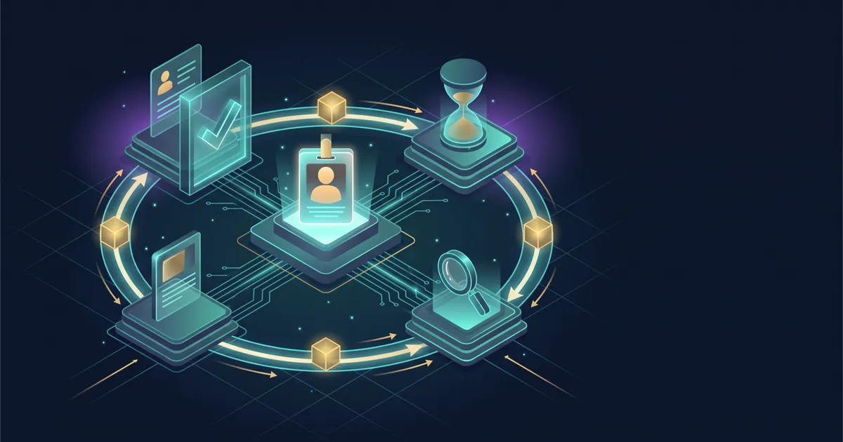 Schematische Darstellung eines Zugriffspakets, das Gruppen, Anwendungen und SharePoint-Websites bündelt und mit Ablaufdatum an Benutzer vergeben wird
