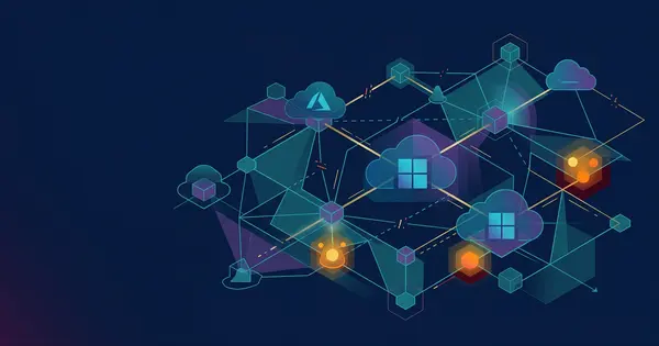 Azure portal showing flagged misconfigurations and security alerts in the cloud console